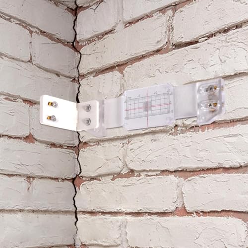 Crack Displacement Monitors - Precision Engineering for Accurate Horizontal & Vertical Crack Measurements Comprehensive Monitoring Solution, Ideal for Internal & External Corners (3PC) 3PCS