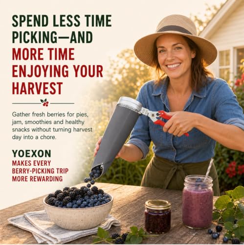 Blackberry picker, berry quick picking tool, fruit picking equipment with razor to avoid thorns in the bushes from hurting your skin