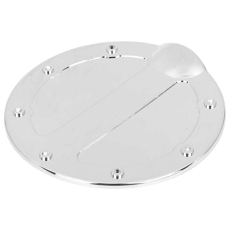 X AUTOHAUX Silver Tone Car Gas Tank Cap Fuel Filler Door Cover for Ford F150 2009-2014