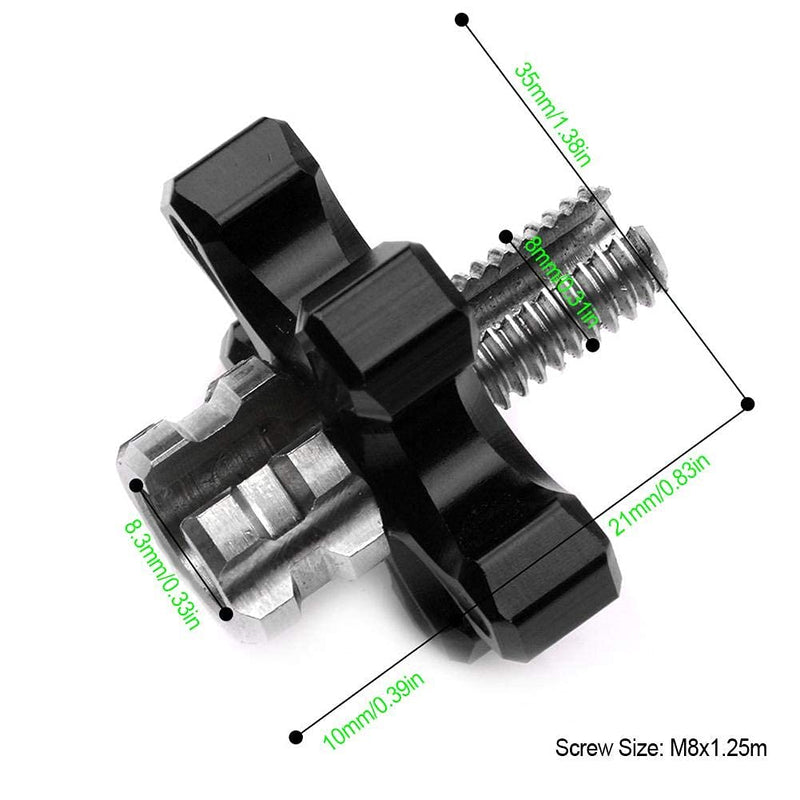 Clutch Adjustment Cable, Qiilu Motorcycle Clutch Screw,Universal CNC Aluminum Alloy Clutch Wire Adjustment Cable(Black)