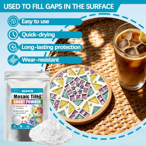 500g Mosaic Powder, Mosaic Grout, Mosaics Tools, Ideal for DIY 17.6oz