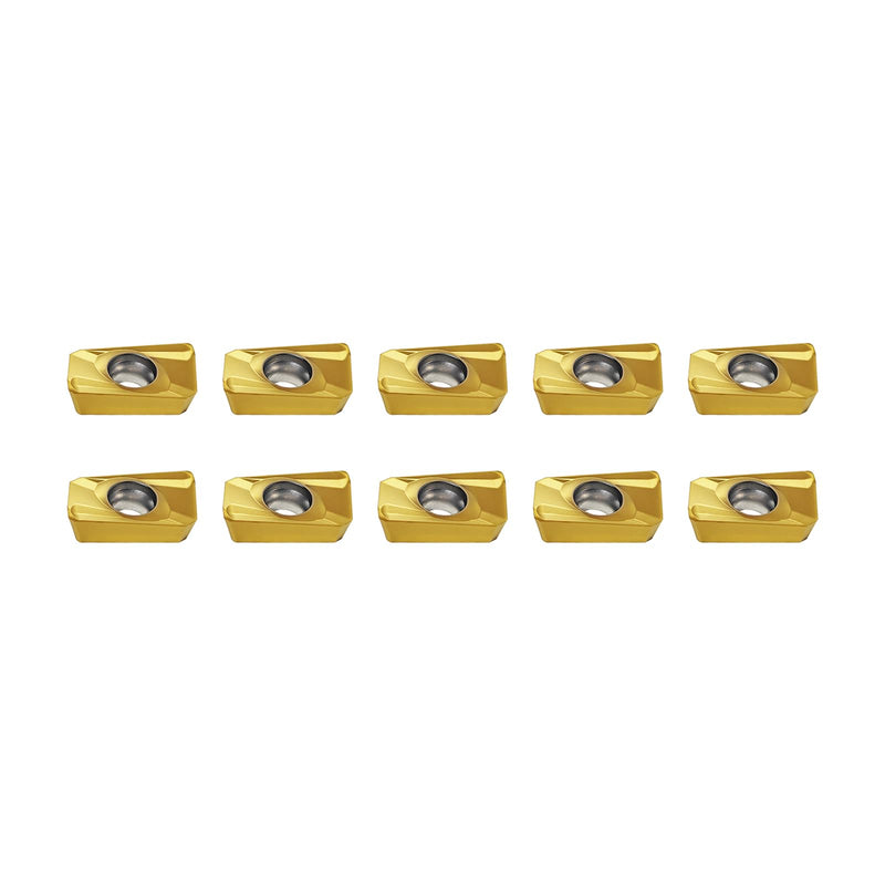 HEME Industrial Tools APKT1604 TiN Coated Carbide Inserts for Machining Steel, 10 Pcs Set, 0056-1604x10 APKT160408 For Steel Cutting