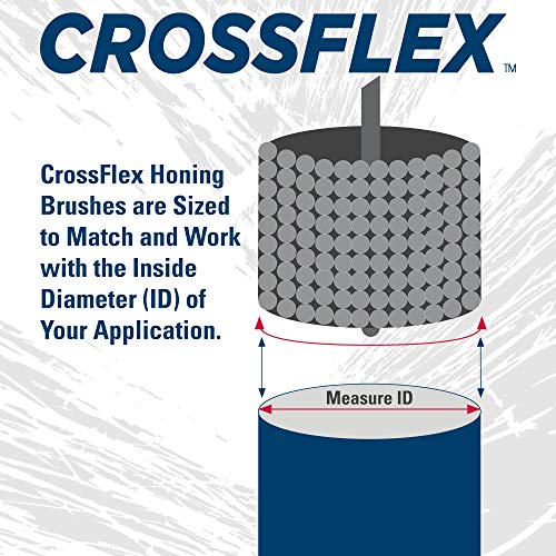 Weiler 34192 Crossflex Standard Duty Bore Brush 1 Diameter 240SC Grit 1" 240 Grit