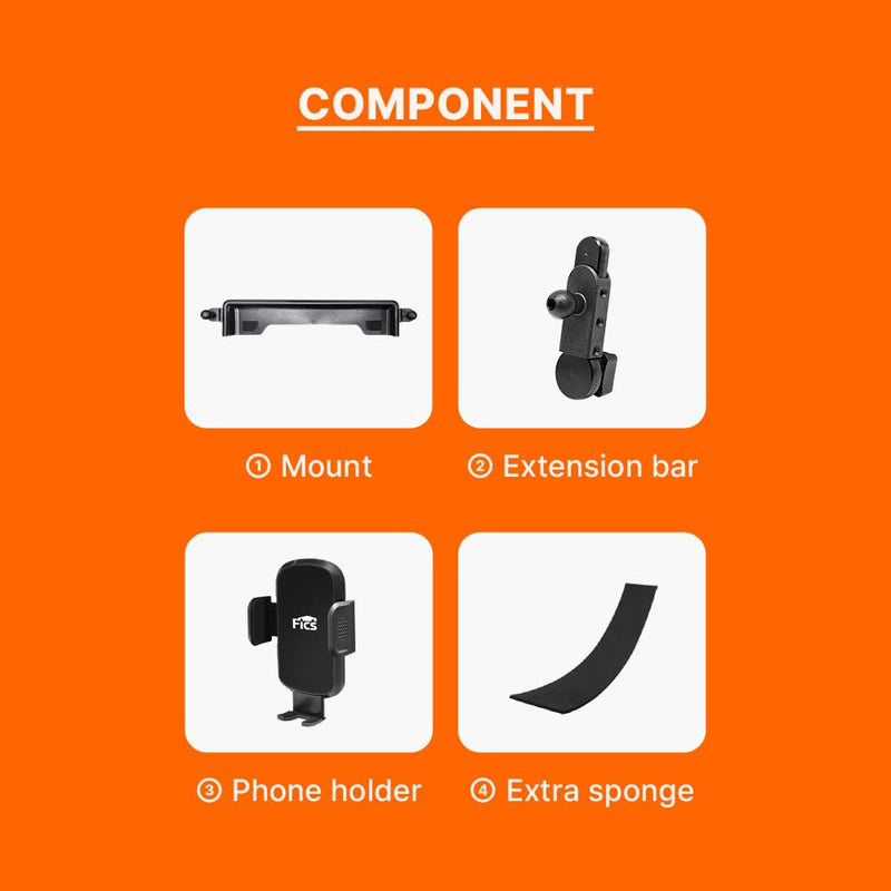 FICS Car Phone Holder for Toyota RAV4 – Custom-Fit Mount for Seamless Display Integration (Toyota RAV4 10.5" JBL Monitor) Toyota RAV4 10.5" JBL Monitor