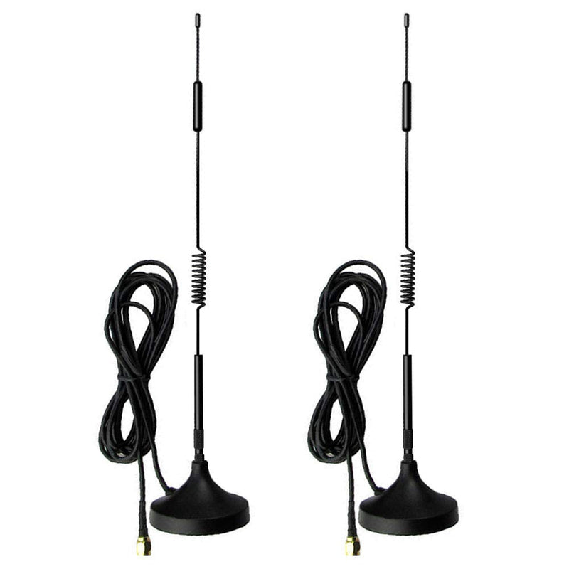 (2Pack) SMA Antenna 4G LTE 12Dbi 700-2700MHz Cellular Antenna Magnet Mount 4g Antenna 12Dbi 4G LTE CPRS GSM 2.4G WCDMA 3G by EJOYS