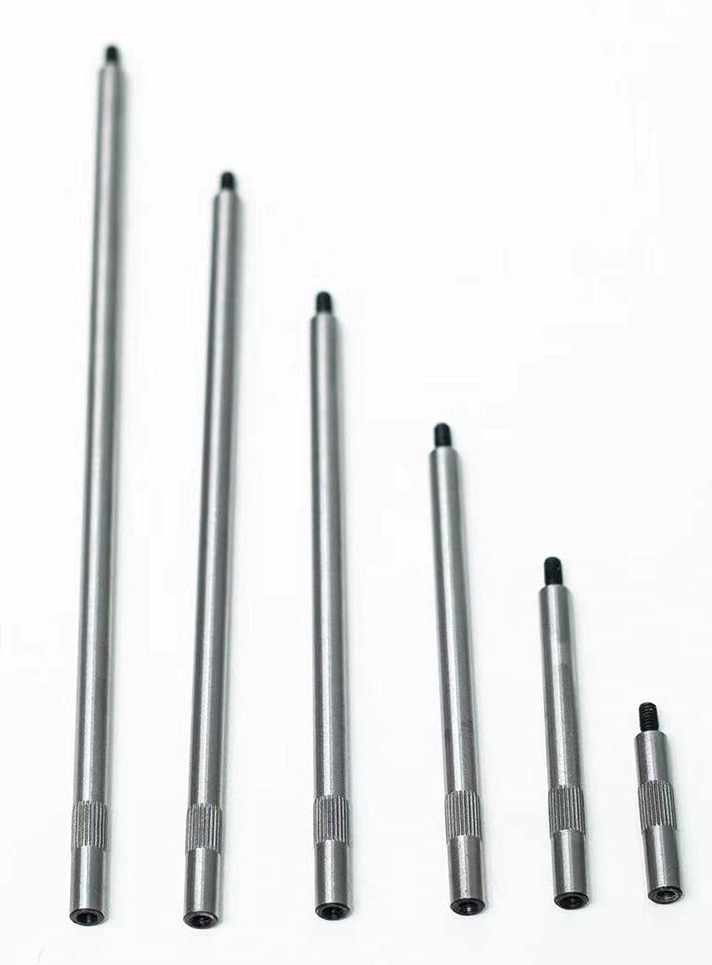 Dial & Electronic Indicator Extension Stem Rod Set 6 Piece 1", 2", 3", 4", 5", 6" Combine to 0-21" Include Plastic Case (Pack of 2) 1"-6" (Pack of 2)
