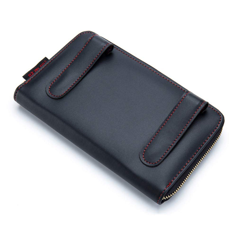 Car Tissue Holder, Sun Visor Tissue Holder, Car Visor Napkin Holder, PU Leather Backseat Tissue Case Holder for Car Vehicle with Zipper (Black) Black