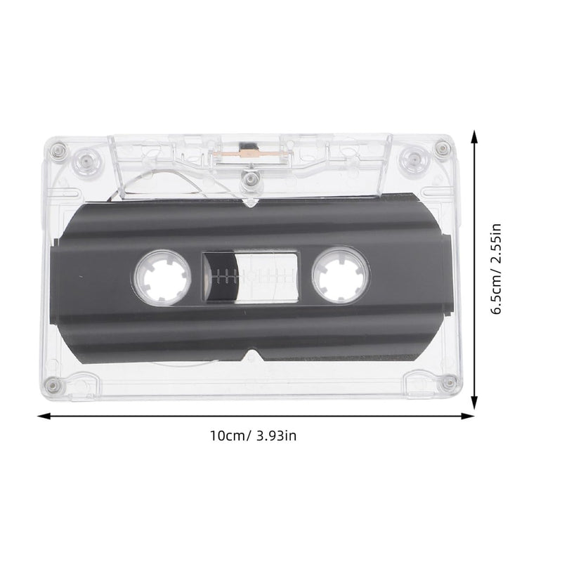 IMIKEYA 2pcs 30 Minute Blank Cassette Tapes for Audio Recording, Transparent Plastic, Ideal for DIY Projects and Retro Parties