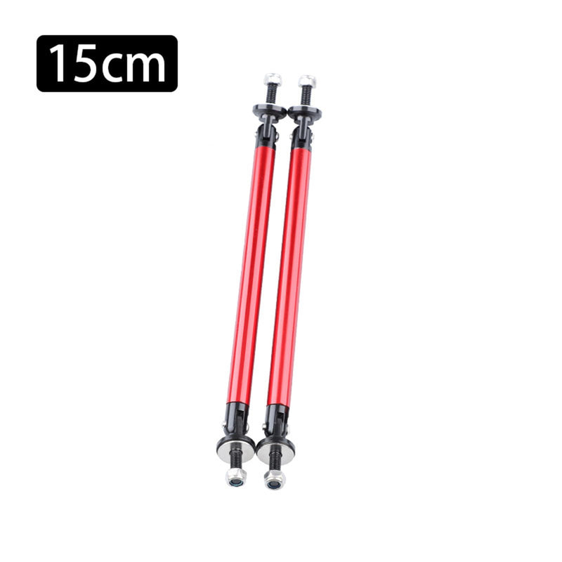 Car Front Bumper Lip Splitter Strut Rod 2PCS Strut Rod Protector Rod Support Bars Adjustable Compatible Auto Bumper Fasteners Lever Kits with Most Vehicles(Red,150mm/5.9") red 150mm=5.9 inch