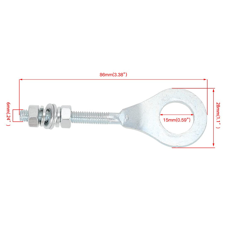 FVRITO 15mm Chain Tensioner Adjuster for 196cc 6.5HP Massimo MB200 Baja Warrior MB165 MB200 Coleman CT200U Trail Motovox MBX10 MBX11 Mini Bike 50cc-125cc CRF50 XR70 CT70 ATV Pit Dirt Bike Motorcycle 2 pack