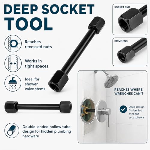 Plumbing Tools, Angle Stop Removal Tool with compression sleeve puller tool 1/2, Quick Repair Plumbing Wrench Kit for Installing/Removing Compression Rings, Nuts and Angle Stops