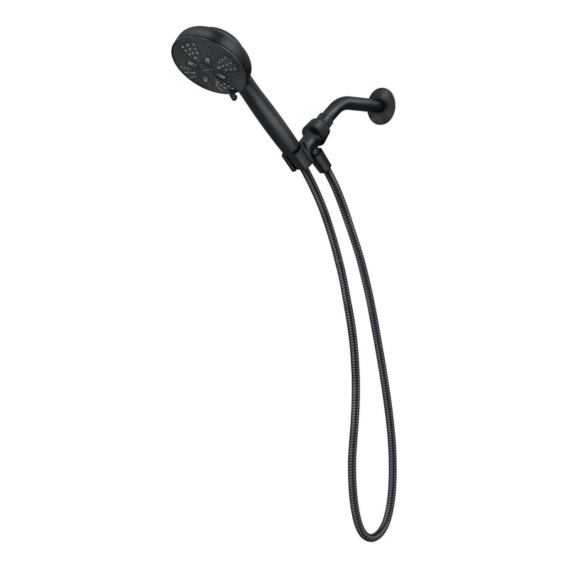 Moen Hydro Energetix Matte Black High Pressure Shower Head with Handheld Sprayer Featuring 8 Spray Settings, 200H0BL (Pack of 1)