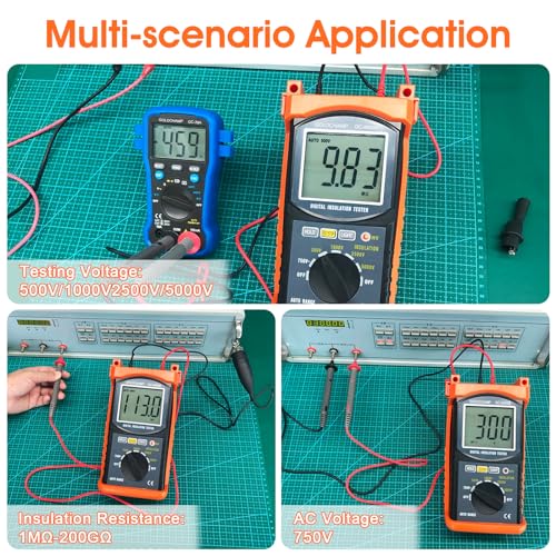 Digital Megohmmeter Insulation Resistance Tester for High-Voltage Cable
