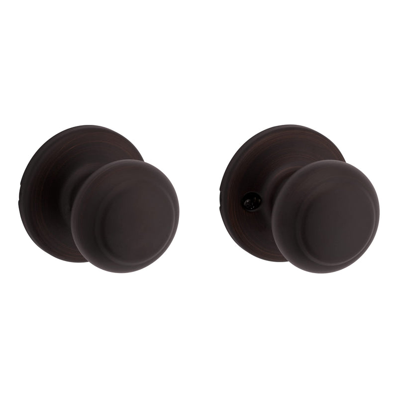 Kwikset Cove Interior Passage Door Knob, Handle For Closet and Hallway Doors, Non-Locking Doorknob, Venetian Bronze (Pack of 1)