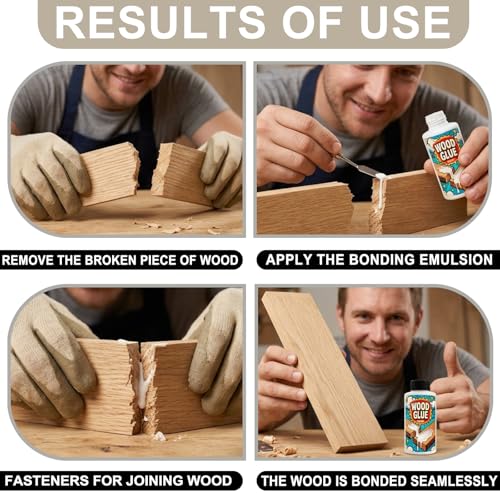 Wood Glue, 5.3 oz Glue for Woodworking, Strong Glues for Furniture, Paper, Carpentry, DIY, Crafts Projects, Easy to Use (150g) 150g