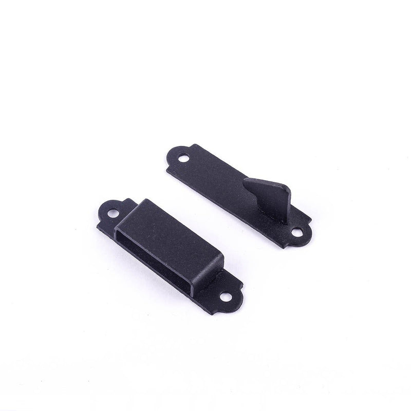 Renovators Supply Manufacturing Black Wrought Iron Floral Ring Pull Gate Latch Fence Door Lock with Mounting Hardware Pack of 1