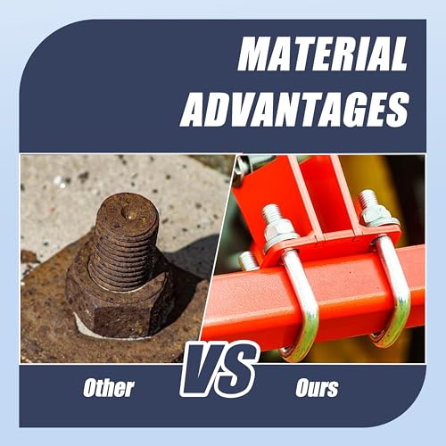 8 Sets M8 U-Bolts,u-Bolts 2" (50mm) Wide,U-Bolts with Nuts M8 x 50mm x 100mm 8
