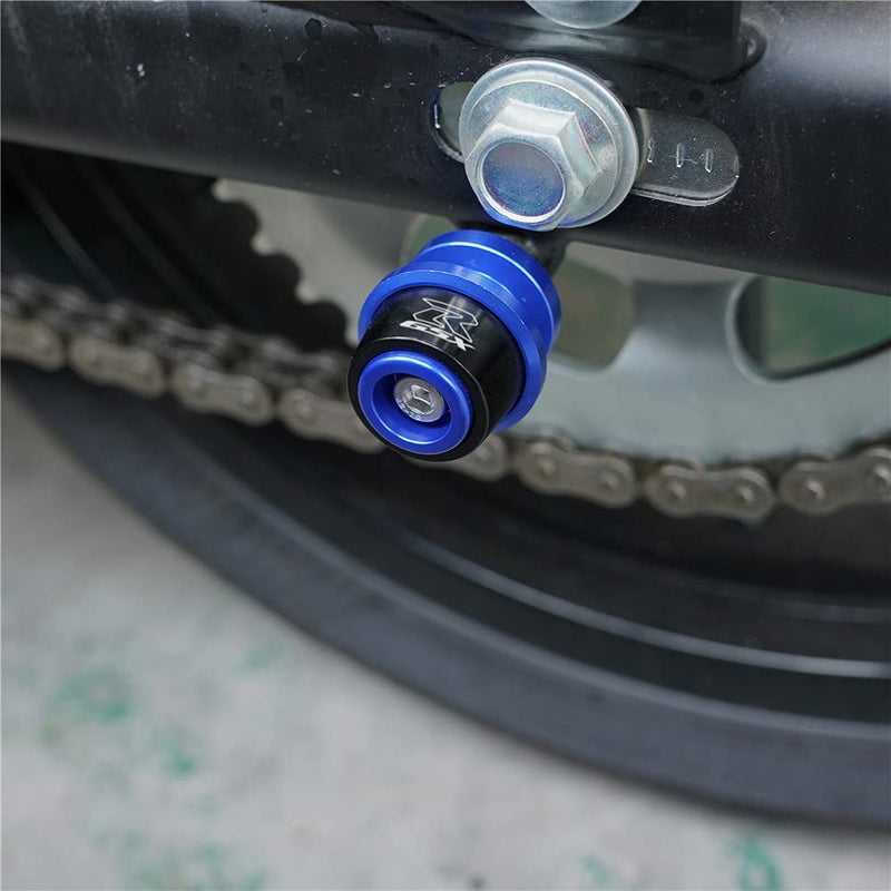Motorcycle Swing Arm Spools Sliders, CNC Swing Arm Stand Screw, Swingarm Stand Paddock Compatible for Suzuki GSXR1000 GSXR1300 GSXR600 GSXR750 GSXR 125 GSXR 150 (Black) Black