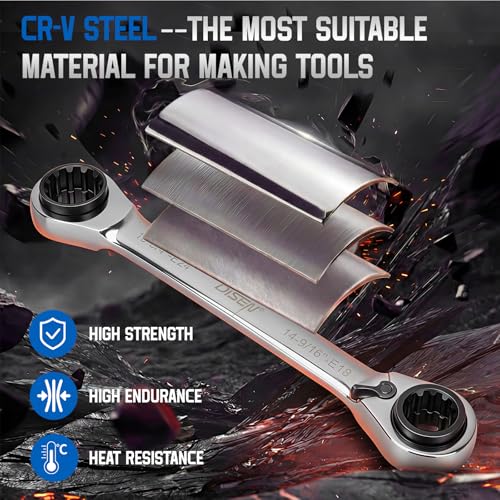 DISEN 39-in-1 Reversible Ratcheting Box Wrench Set Double Box End