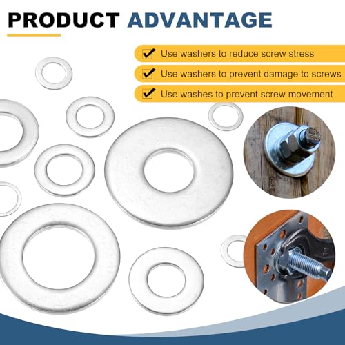 uxcell 25Pcs M12 304 Stainless Steel Flat Washers Plain Washer 12mm ID 35mm OD 2mm Thick Flat Spacers for Screws Bolts Garden Faucet Plumbing Repair, Silver 25