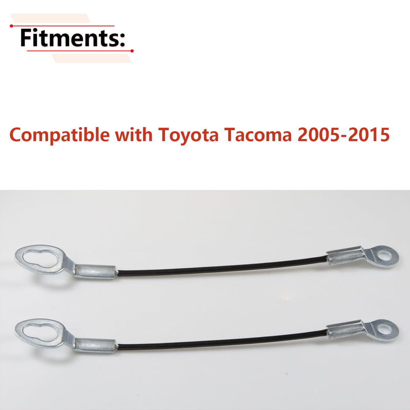 RLB-HILON Tailgate Cable Compatible with Toyota Tacoma 2005 2006 2007 2008 2009 2010 2011 2012 2013 2014 2015 Year, Lift Gate Support Straps Pickup