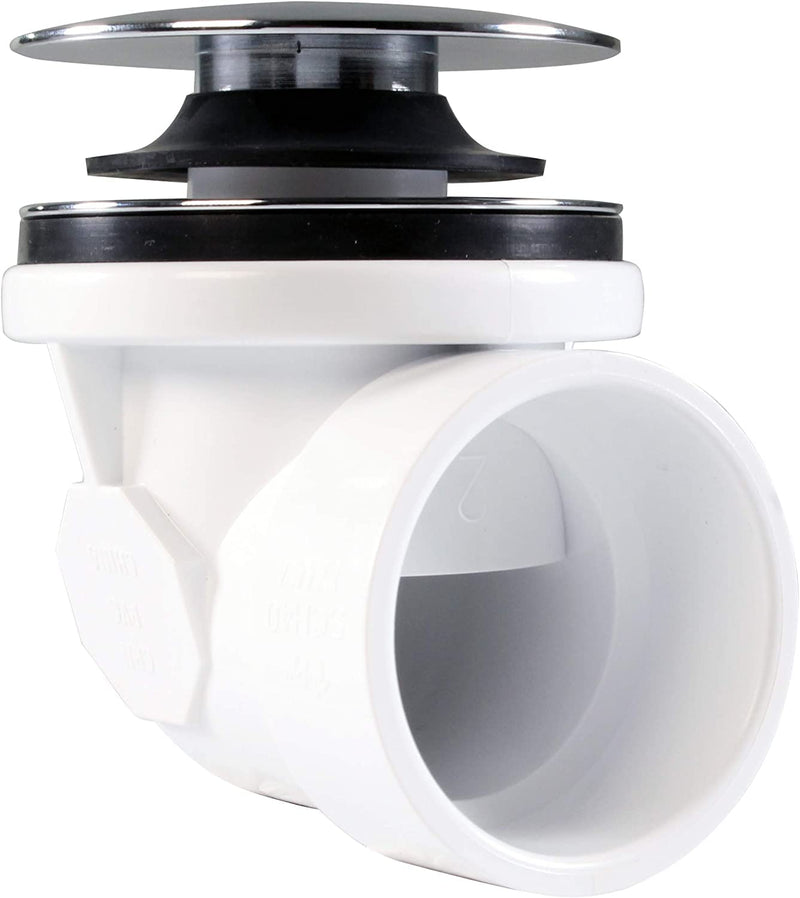 Westbrass Illusionary Overflow Sch. 40 PVC Plumbers Pack with Tip-Toe Bath Drain, Polished Chrome, D593PHRK-26