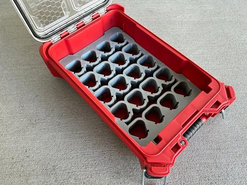 Generic Jonah Pope Design 3d Printed Insert for M12 Battery and Packout Organizer (Insert only) (Red) Red