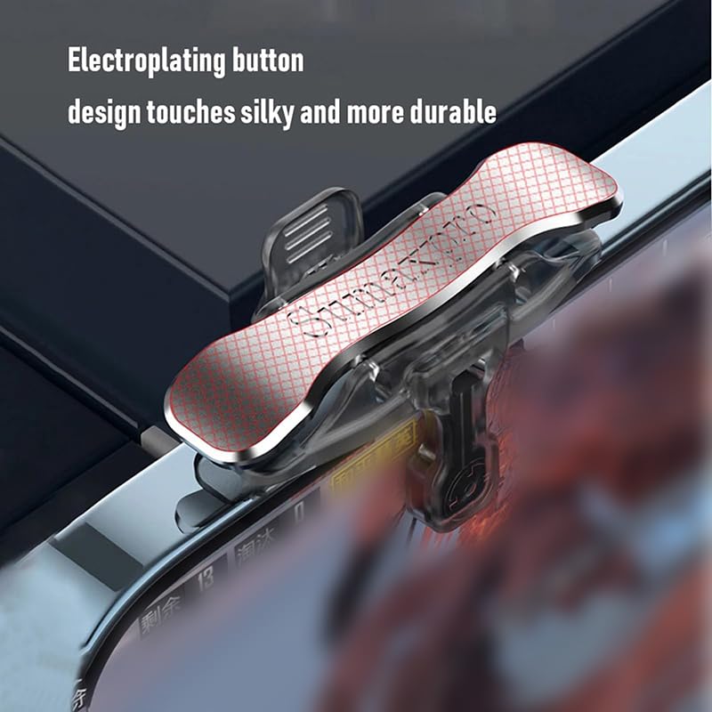 PUBG Trigger 4 Finger Mobile Gaming Controller with 20 Finger Sleeves & Storage Case PUBG Mobile Controller Aim & Fire Shooter Buttons for iPhone & Android PUBG Accessories for COD Mobile (1Pair X8+20Pcs Finger sleeve+Storage bag)