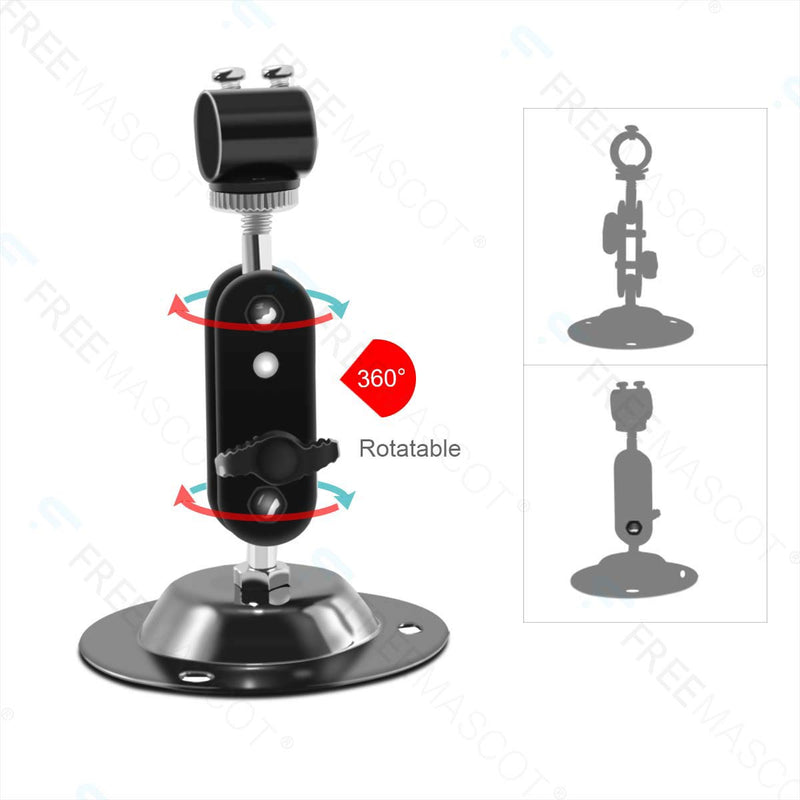 FreeMascot 360 Degree Stand with 12mm-16mm Mount Holder for Laser Pointer/Laser Pen/Flashlight (Black) (Diameter 12mm Mount) Diameter 12mm Mount