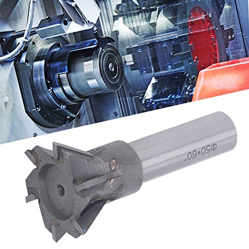 Dovetail Cutter, 60 Degree Quenching Cemented Carbide Universal Handle High Temperature Resistance End Mill Smooth Chip Evacuation Efficient Flexible Dovetail Cutter Milling for Non Ferrous Metals