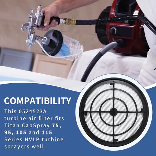 0524523A Turbine Unit Air Filter Compatible with Titan Capspray 95 105 115 HVLP Paint Sprayer