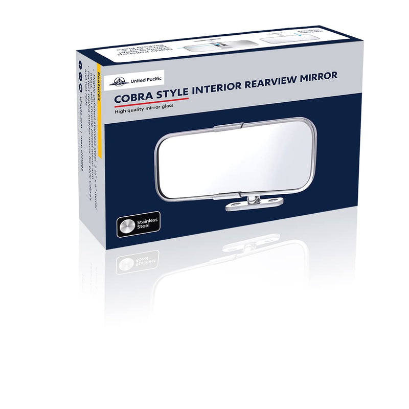 United Pacific-M1003 Cobra Style Interior Rearview Mirror, 2.5 Inch X 6 Inch