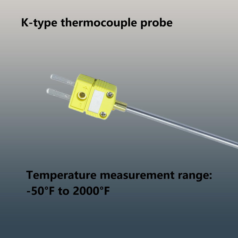 50207-K K-Type thermocouple Probe Temperature Range -50°F to 2000°F Probe Length 6“/0.12”