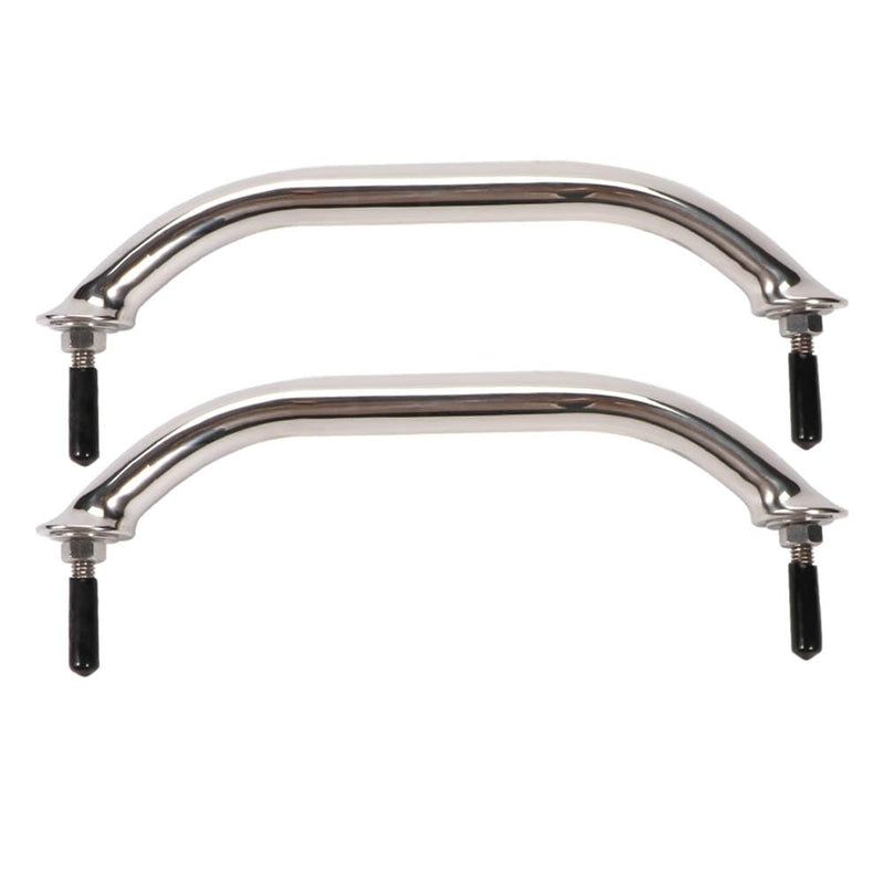 Boat Grab Bar 304 Stainless Steel Polished Grab Handle Handrail Hardware Multipurpose (2PCS) (9“ Silver)