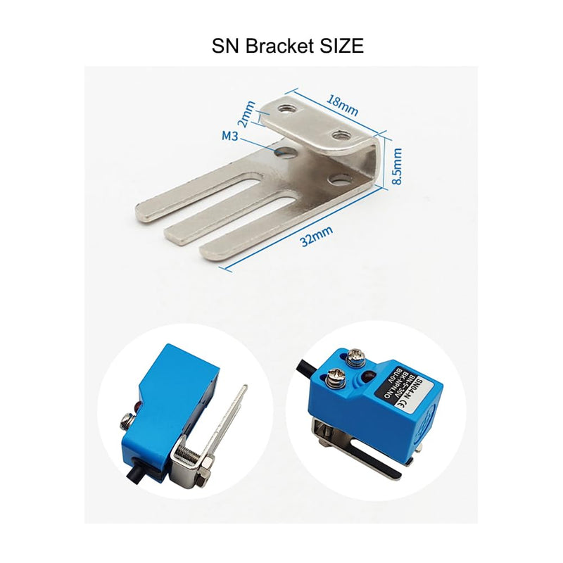 Inductive Proximity Sensor SN04-N Normally Open Detection Approach Switch NPN NO with TL PL SN Bracket (Blue, 4 Pack)