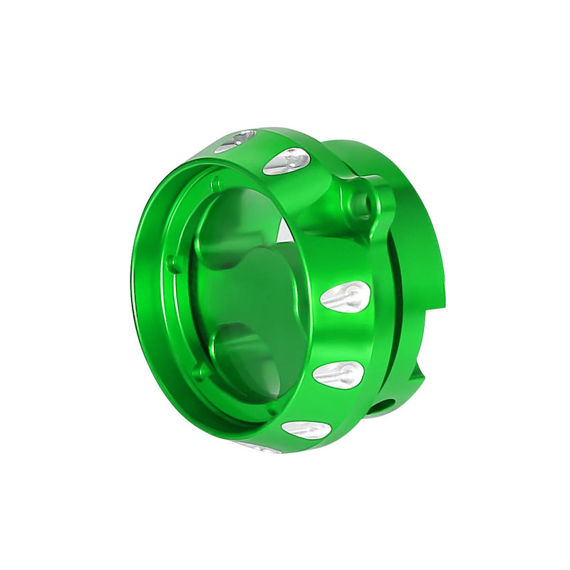 KLR 650 Motorcycle Perspective Oil Filter Cover Cap CNC Aluminum Compatible With KLR650 1987-2025 Green 3D Carving 131 green