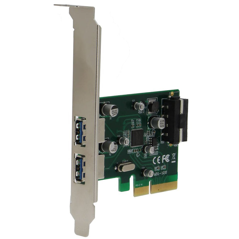 SEDNA - PCIE USB 3.1 2 Port Type A Adapter (10 Gbps) with Low Profile Bracket