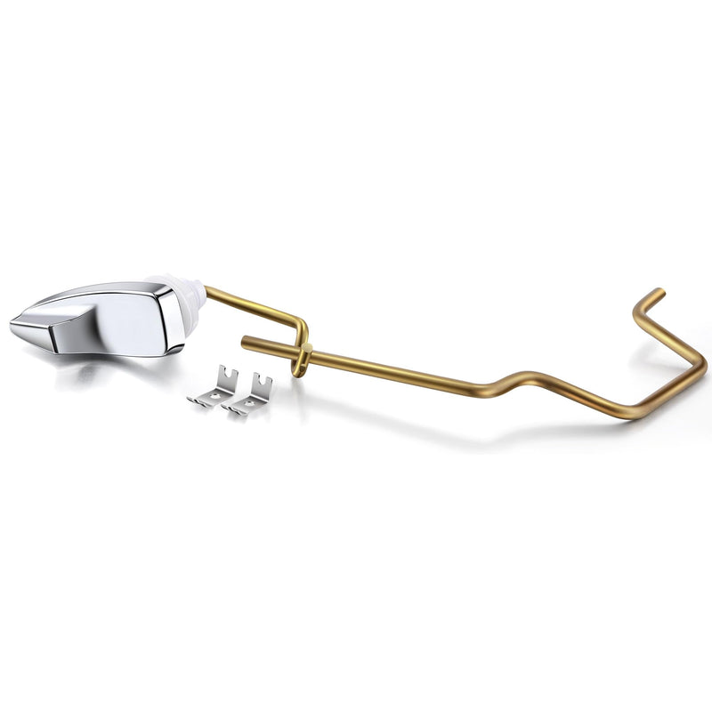 Dreyoo Pressure Assist Toilet Lever with Linkage Compatible with 99-571-KT, Left Hand Trip Lever Compatible with Gerber Ultra Flush Pressure-Assisted Toilet Tank, Left Hand, Polished Chrome(1 Pack)