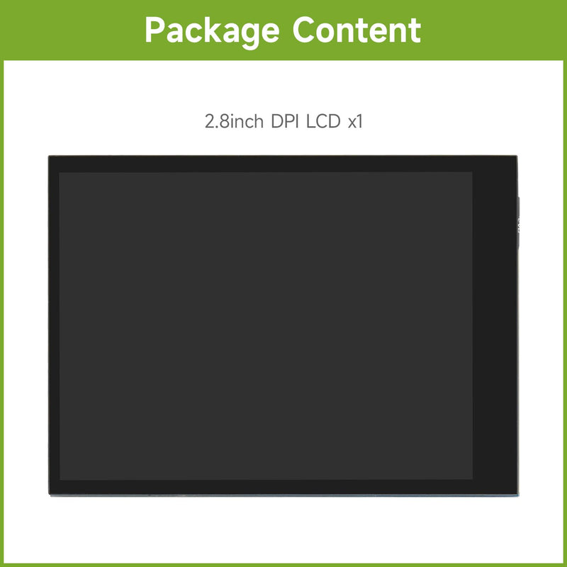 Waveshare 2.8inch Screen LCD Compatible with Raspberry Pi 4B/3B+/3B/2B/B+/A+/Zero/Zero W/WH/Zero 2W 480×640 Resolution DPI IPS 5-Points Capacitive Touch Control Optical Bonding Toughened Glass Cover