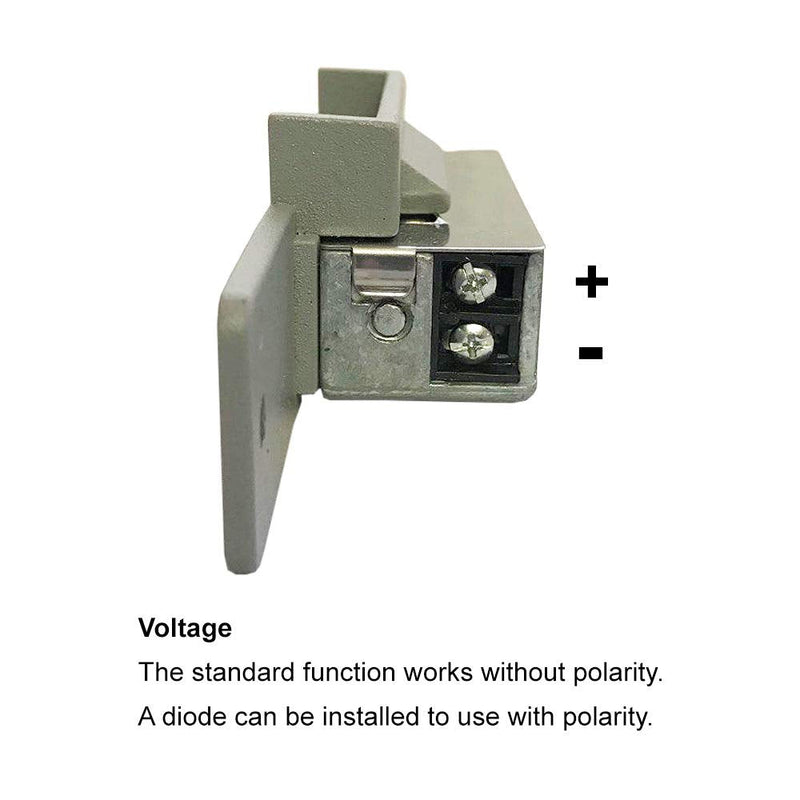 Visionis VIS-EL100-FSE 770lbs Stainless Steel Electric Door Strike Lock for Wood and Metal Doors 12V Fail Secure Normally Open