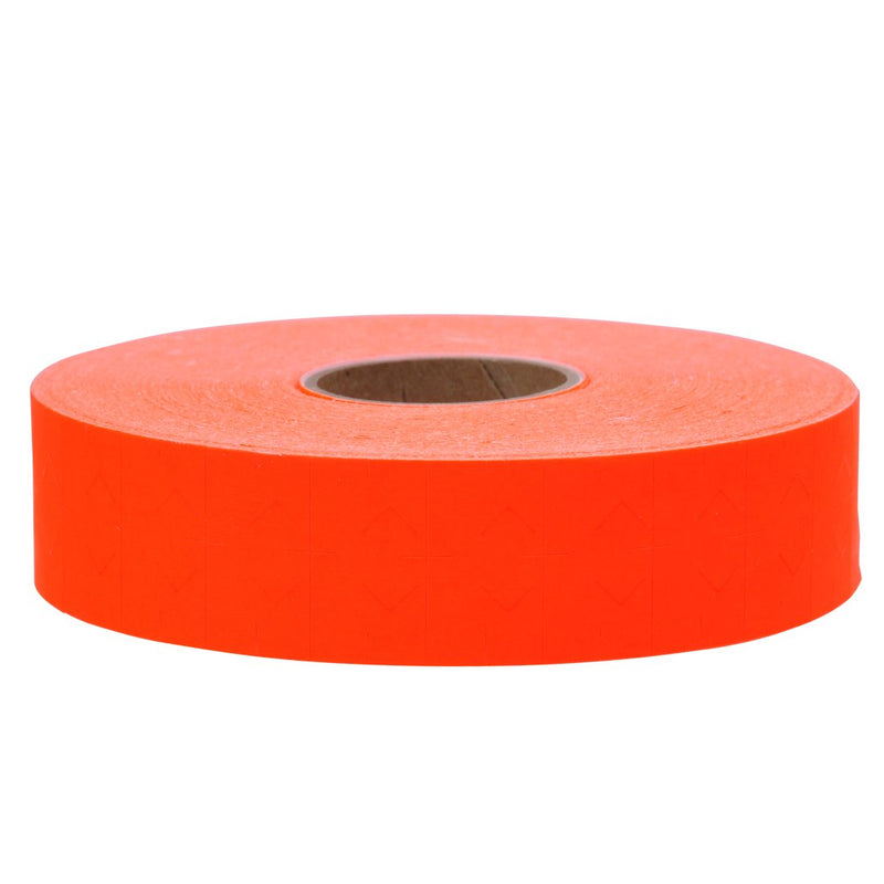 Fluorescent Red Pricing Labels to fit Monarch 1131 Pricers. 8 Rolls with 1 Free Ink Roller.