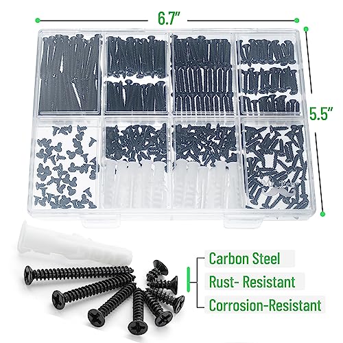 Mr. Pen- Wood Screws Assortment Kit, 400 pcs, 20 M6 Screw Anchor