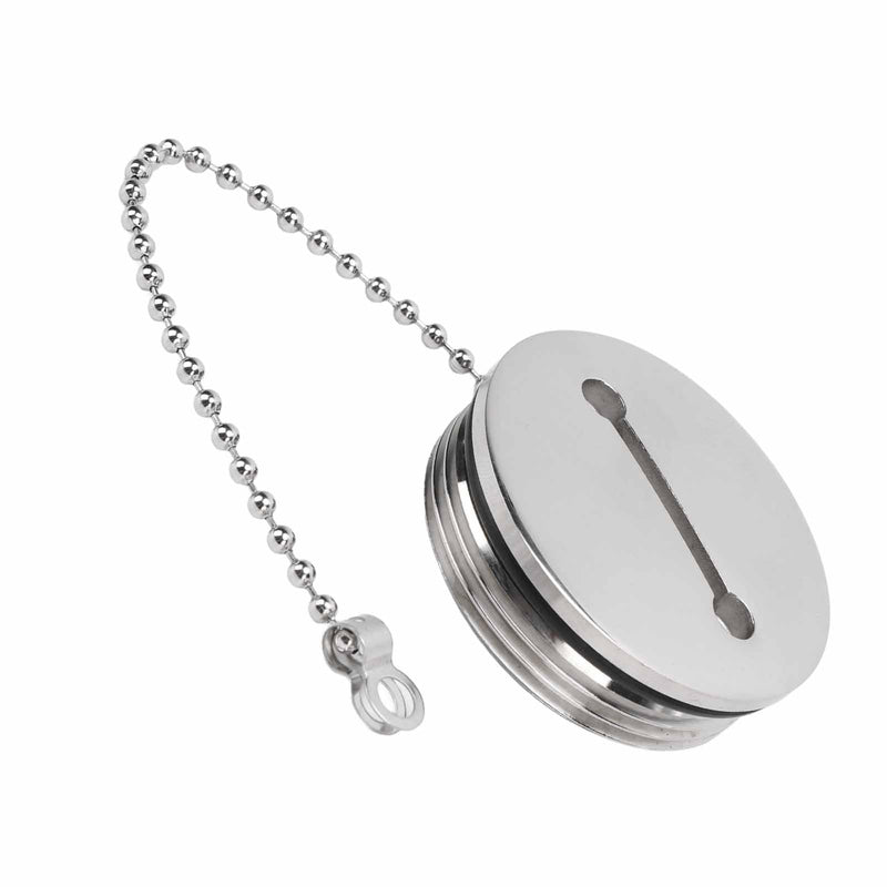 2 Inch Boat Fuel Tank Cap 316 Stainless Steel Polished Deck Fill Cap with Key Marine Hardware for Yachts Caravans RV Trucks