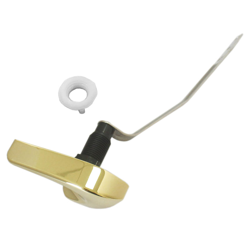 Side Mount Toilet Handle Fit for Kohler 87115-VF, Gold Toilet Flush Handle Replacement Kit Toilet Lever Compatible with Kohler Tank, Polished Gold