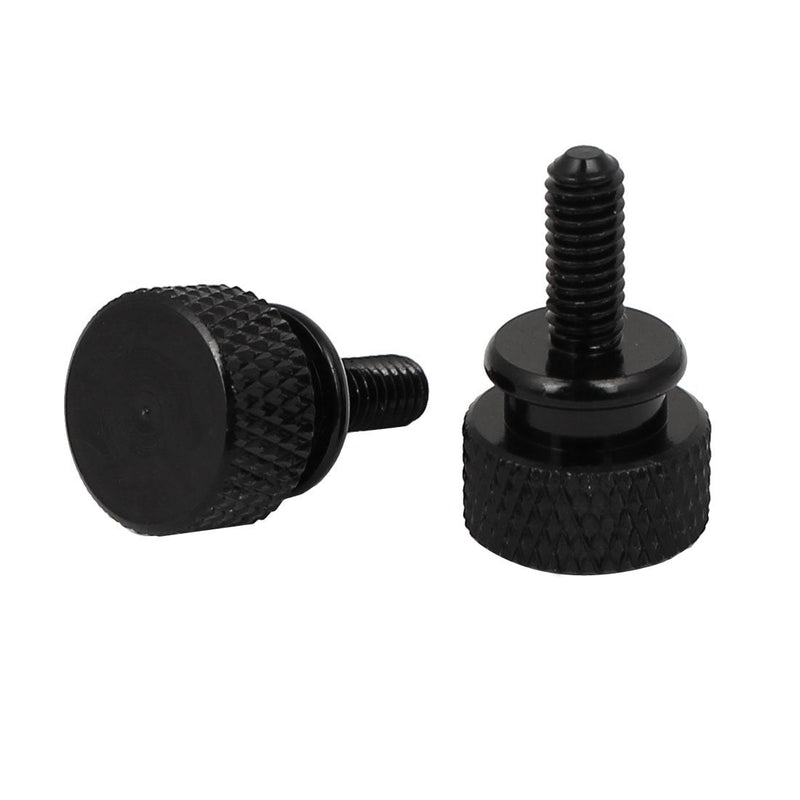 uxcell Computer PC Case M4x10mm Shoulder Type Knurled Thumb Screw Black 10pcs