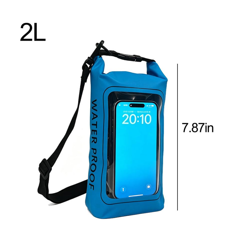 Dry Bags Waterproof 2L, Lightweight Roll Top Beach Bag for Women and Men, Dry Pouch for Travel, Swimming, Boating, Purple