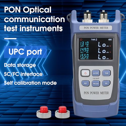 PON Optical Power Meter with SC/FC UPC Connector, Fiber Optic Test Equipment for PON Network 1 PON OPM-UPC