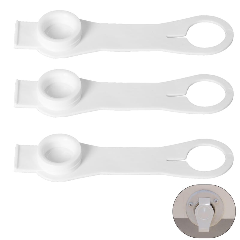 (3-Pack, White 3/4" Water Inlet Plug with Strap A0170SVP, RV Waters Inlets Replacement, Camper Waters Connection Inlet Plug with Strap, RV City Water Fill Inlets Replacement