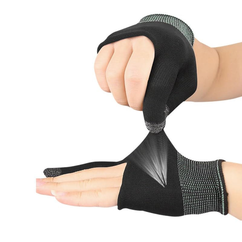2 Pairs Finger Gloves for Gaming, Thumb Sleeves Mobile Gaming, | with Elastic Breathable Design Lightweight Comfortable Gloves for Esports and Billiards