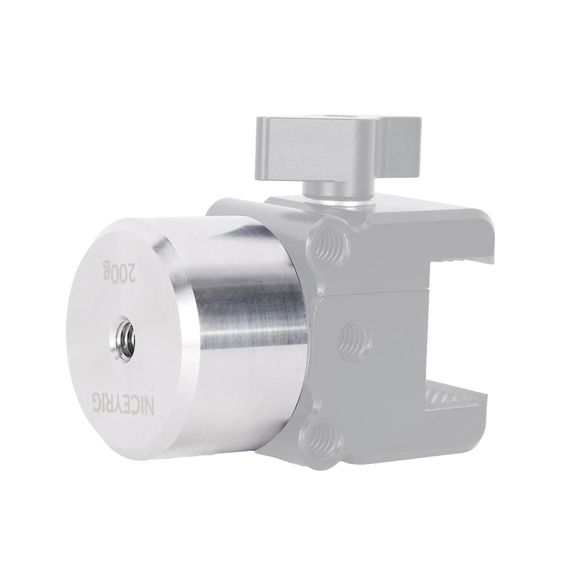 NICEYRIG Universal 200g Gimbal Counterweight for DJI RS 4 Pro/4/3 Pro/3-645 | with 1/4" Thread Mount Removable Counter Weight, Stainless Steel